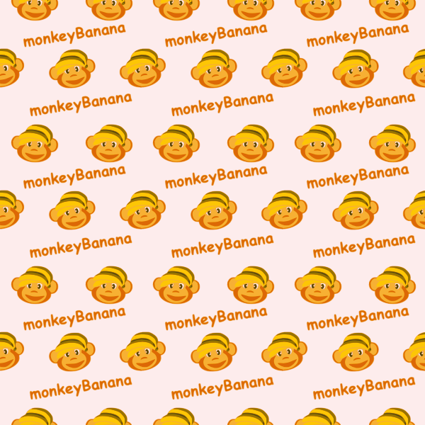 SVG Monkey banana seamless pattern vector illustration