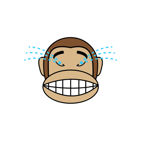 SVG Monkey crying image