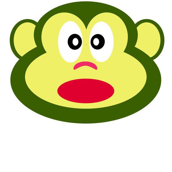 SVG Monkey Face 2015082703
