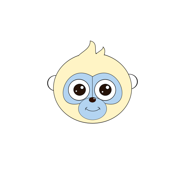 SVG Monkey head vector clip art