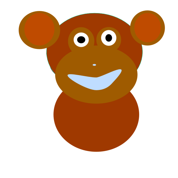 SVG Monkey in red
