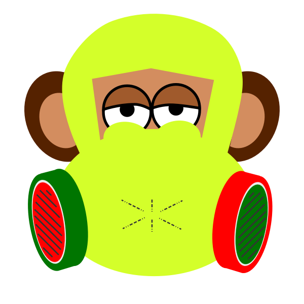SVG Monkey with gas mask