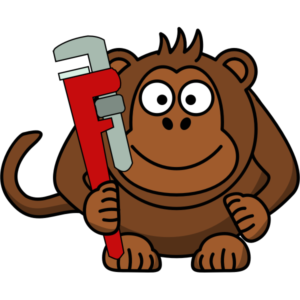 SVG Monkey with wrench