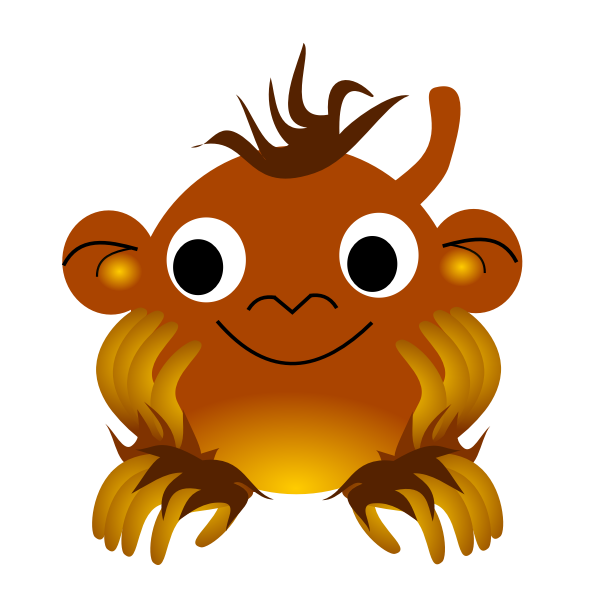 SVG Monkey zodiac sign vector image