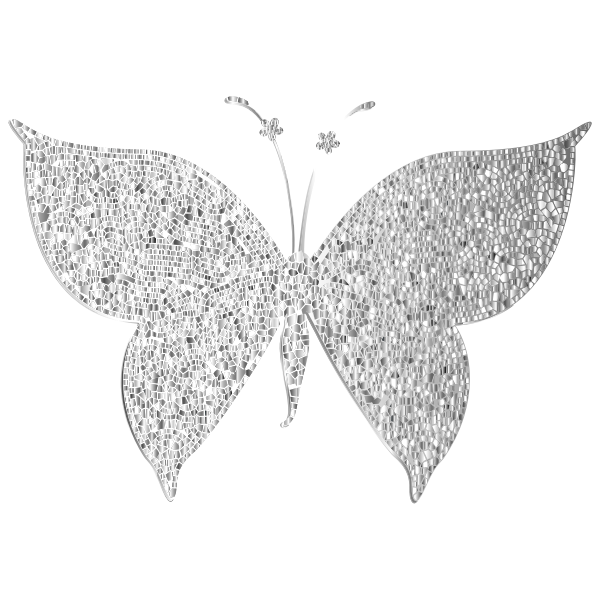 SVG Monochromatic Tiled Butterfly Silhouette