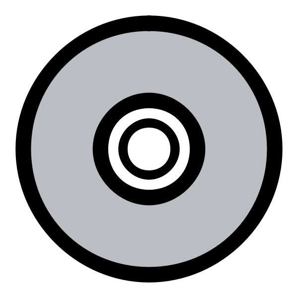 SVG Monochrome CD vector image