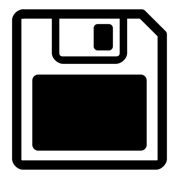 SVG Monochrome floppy disk