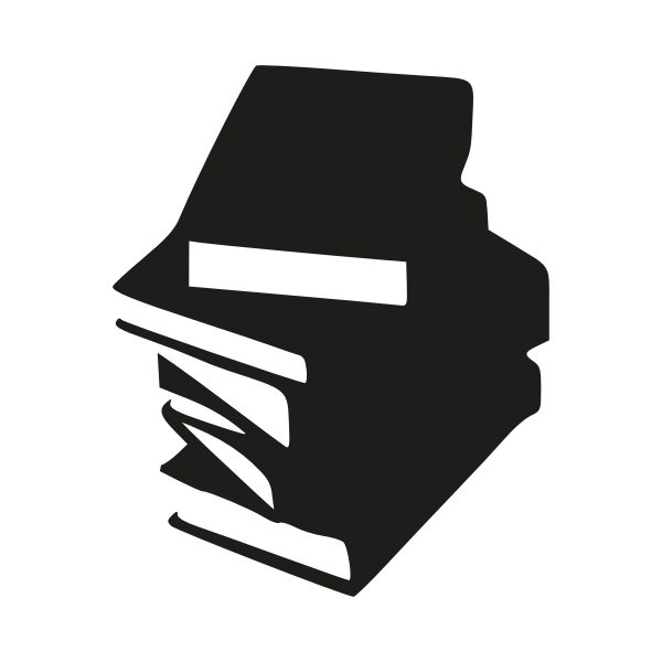 SVG Monochrome icon of stacked books
