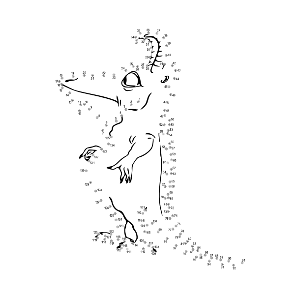 SVG Monster connect the dots vector image