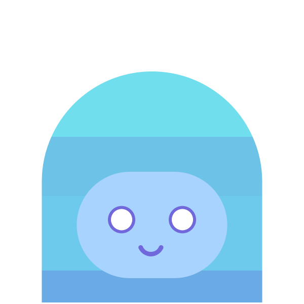 SVG Monster head in blue
