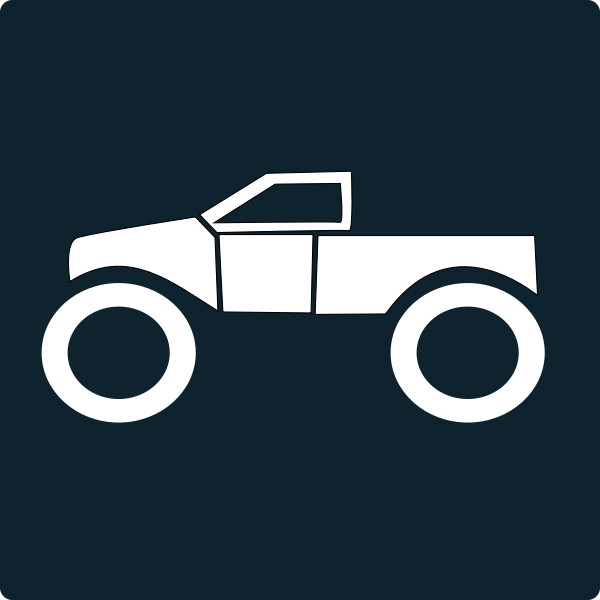 SVG Monster truck icon vector