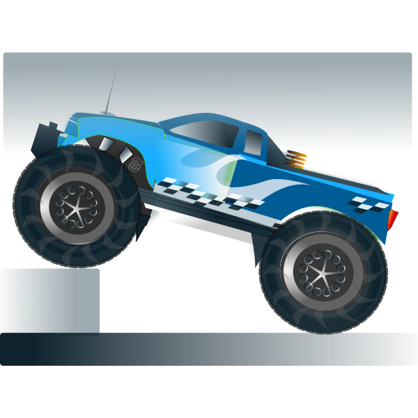 SVG Monster truck stunt vector
