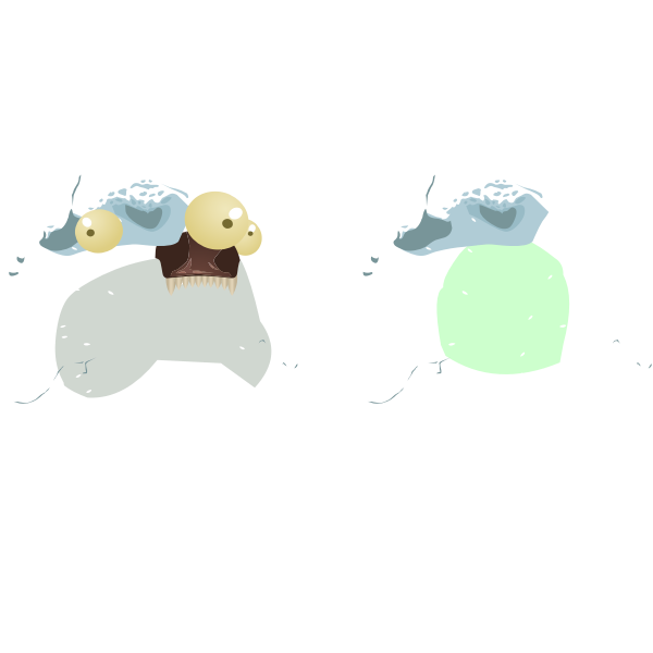 SVG Monster with big eyeballs