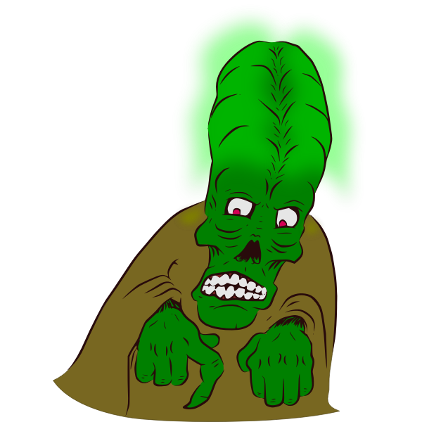SVG Monster with glowing head vector image