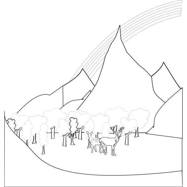 SVG montagne outline