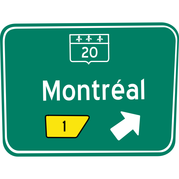 SVG Montreal exit traffic sign vector illustration