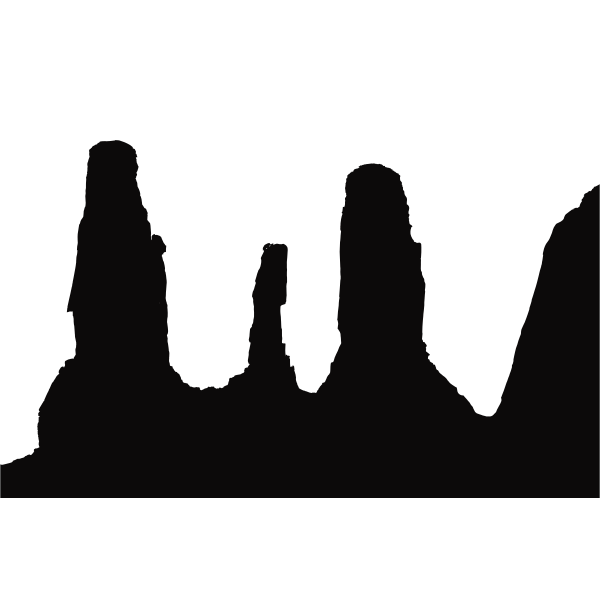 SVG Monument valley silhouette