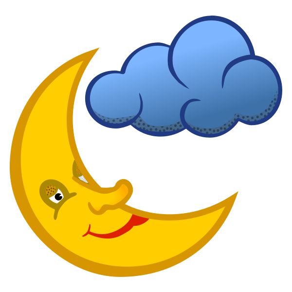 SVG Moon and cloud