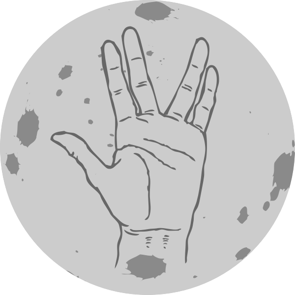 SVG Moon and hand
