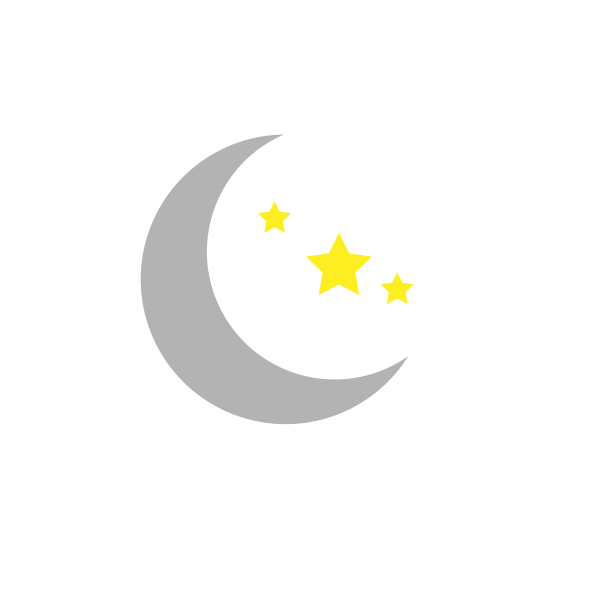 SVG Moon and stars image