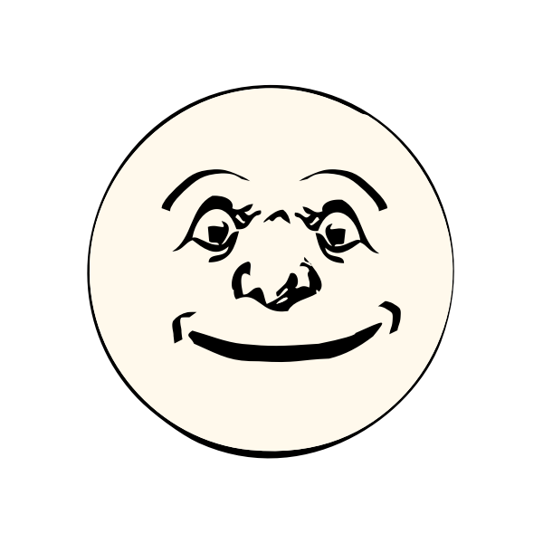 SVG Moon happy