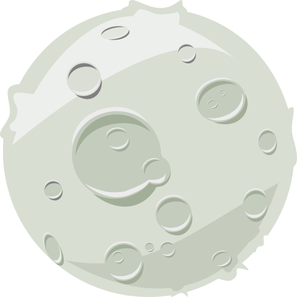 SVG Moon in comic style