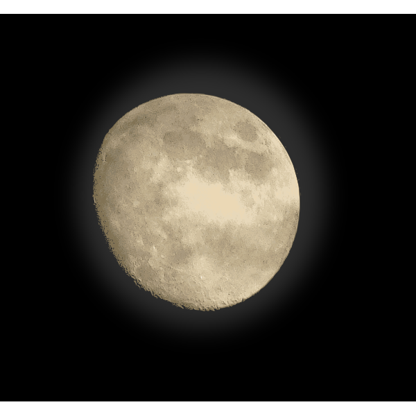 SVG Moon on black background vector clip art