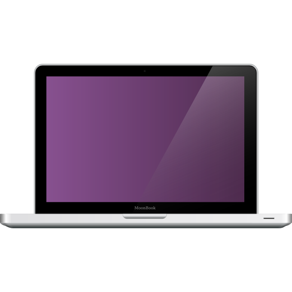 SVG MoonBook laptop vector illustration