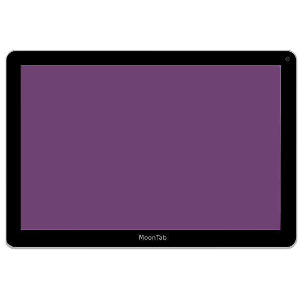 SVG Moontab tablet PC vector illustration