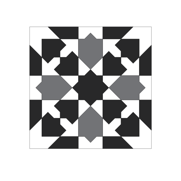 SVG moorish glazed earthenware tile pattern 2