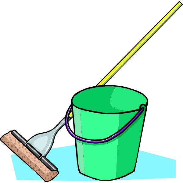 SVG Mop and bucket vector graphics
