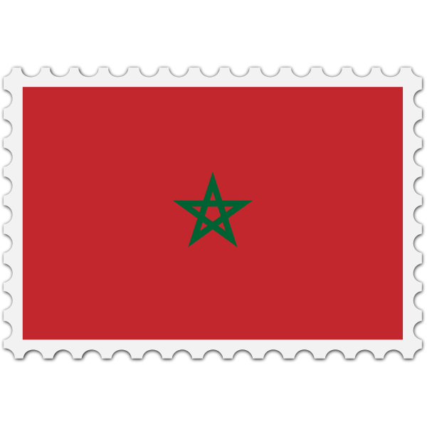 SVG Morocco flag stamp