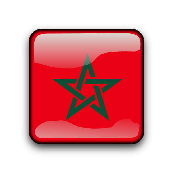SVG Morocco vector flag button