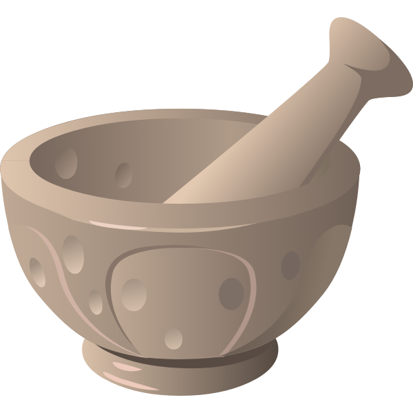 SVG Mortar and pestle drawing