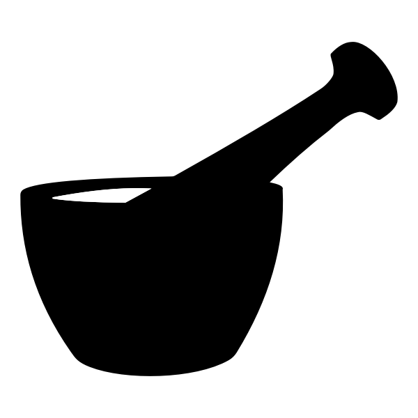 SVG Mortar and pestle silhouette