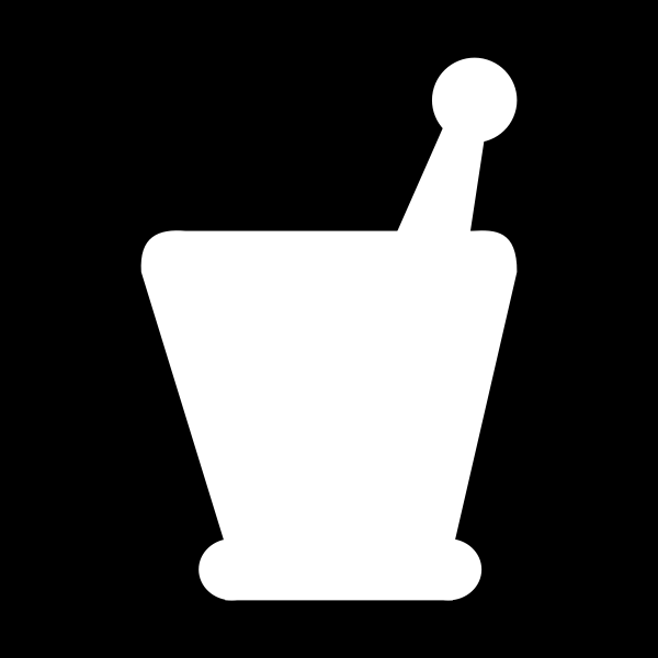 SVG Mortar and pestle vector image
