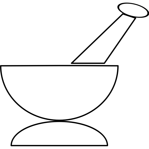 SVG Mortar and pestle vector silhouette