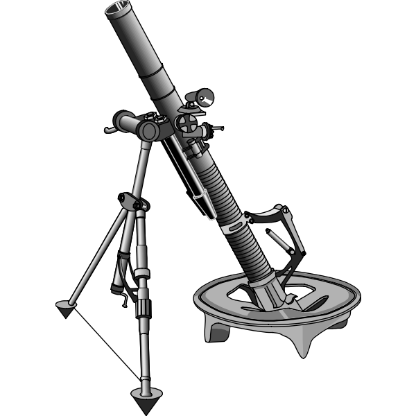 SVG Mortar launcher vector image
