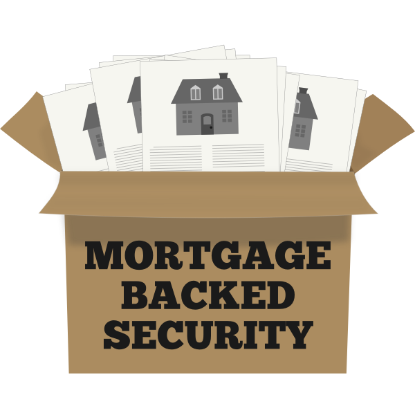 SVG Mortgage backed security sign vector illustration