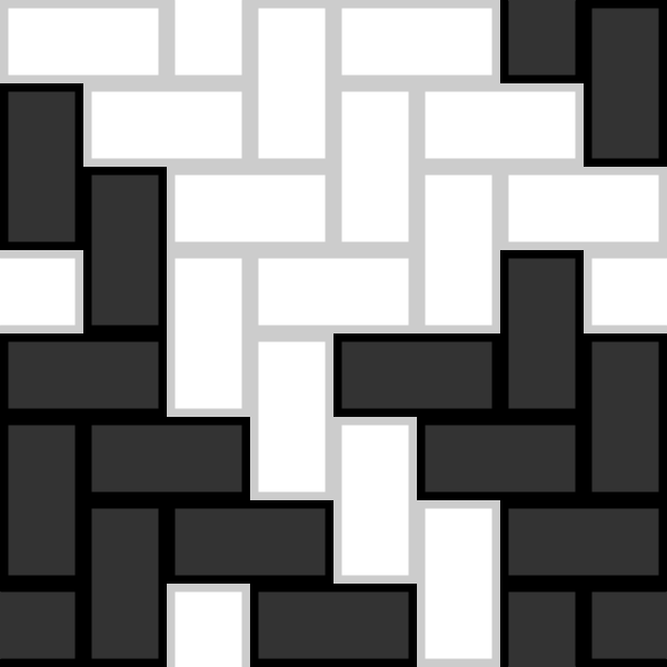 SVG Mosaic black and white tiles