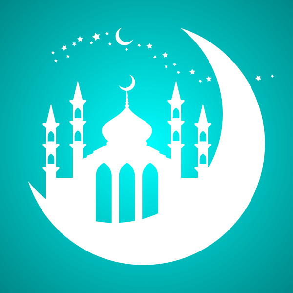 SVG mosque on the Moon