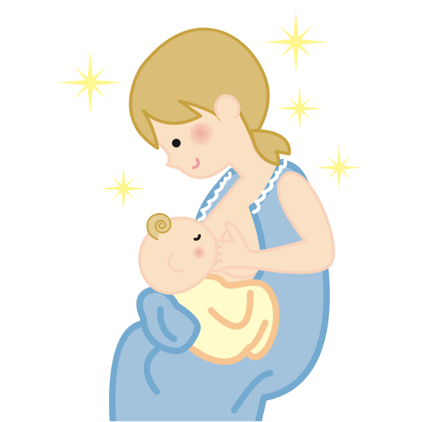SVG Mother and breastfeeding child
