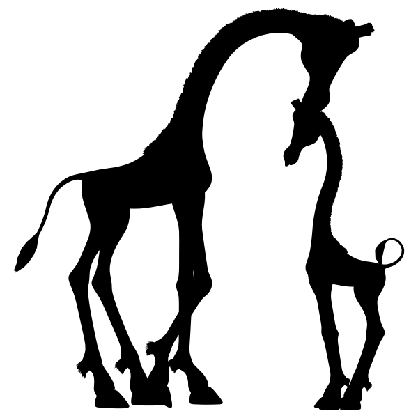 SVG Mother and child giraffe