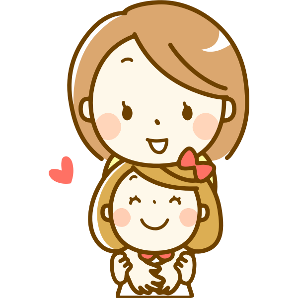 SVG Mother and daughter hugging