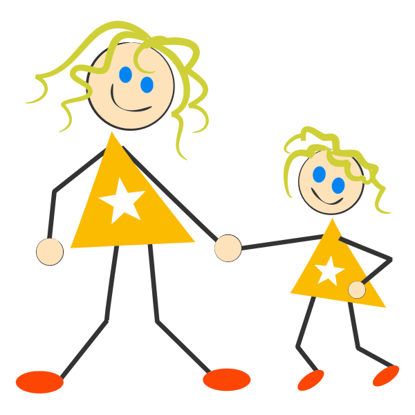 SVG Mother and daughter vector image