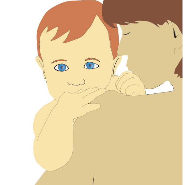 SVG Mother and son vector image