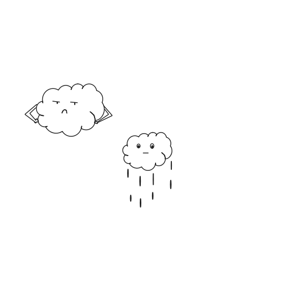 SVG Mother cloud and baby cloud