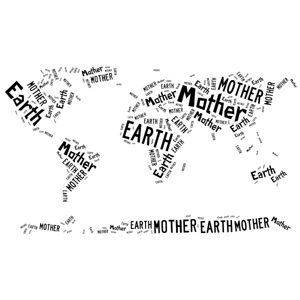 SVG Mother Earth text