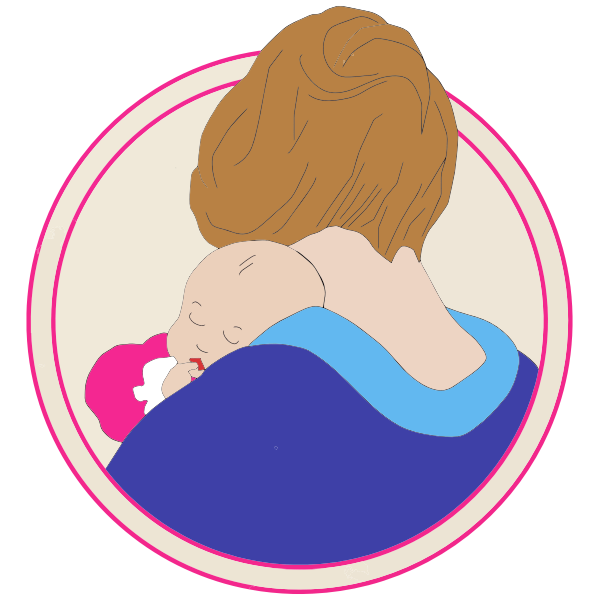 SVG Mother holding a baby
