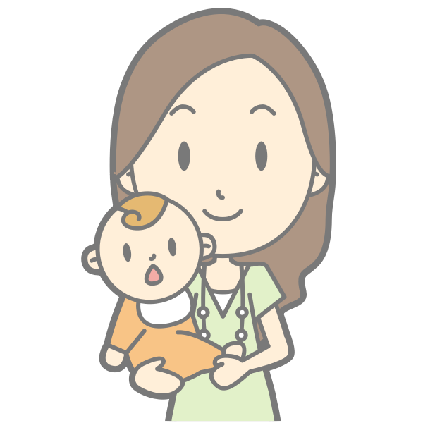 SVG Mother holding a baby